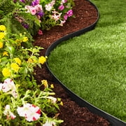 Expert Gardener 2-inch Tall Wall No-Dig Landscape Edging, 30-ft., Plastic, Black
