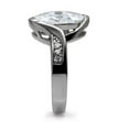 thumbnail image 5 of High polished (no plating) Stainless Steel Ring with AAA Grade CZ in Clear for Women Style TK064, 5 of 5