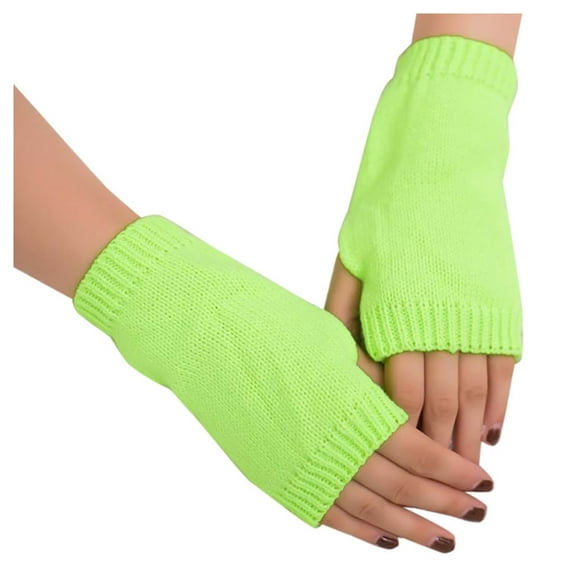 OAVQHLG3B Gloves Women Girl Knitted Arm Fingerless Keep Warm Winter Gloves Soft Warm Mitten