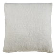 thumbnail image 4 of Fennco Styles Solid Faux Mohair Decorative Throw Pillow Cover 18" W x 18" L - Ivory Soft Cushion Case for Home, Couch, Living Room, Bedroom and Office Décor, 4 of 4
