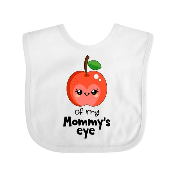 Inktastic Apple of My Mommy's Eye Cute Red Apple Boys or Girls Baby Bib