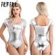 thumbnail image 2 of Disfraz de Leotardos de Ballet gimnásticos para mujer, traje de baile ajustado de charol brillante, Monokini con Tanga de una pieza, mono ajustado, 2 of 5