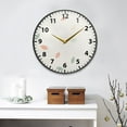 thumbnail image 4 of Falling Leaves Pattern Wall Clock Modern Decor Acrylic Clock Golden Hands 9.5in, 4 of 12