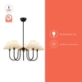 thumbnail image 2 of Alora Lighting Ch610530 Rosemary 5 Light 31" Wide Chandelier - Matte Black / Folded White, 2 of 7