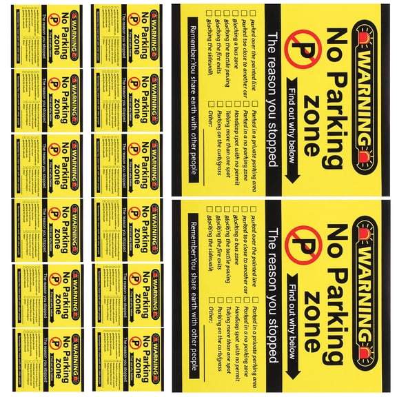 MLINS  100 Pcs Mini Warning Decoration Parking Violation Card