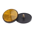 thumbnail image 4 of 2 x 2inch Round Orange Reflectors Universal For Motorcycles ATV Bikes Dirt Bikes, 4 of 9