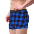 thumbnail image 2 of Hirioo Buffalo Plaid Blue Black for Men's Boxer Briefs Men Cotton Underwear Boxer Briefs Panties-X-Large, 2 of 5