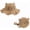 Khaki, variant on Girl Summer Wide Brim Floppy Beach Sun Hat Cute Straw Hat Woven Pocket with  Ears Suit for Outdoor Activities