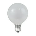 thumbnail image 2 of Novelty Lights Frosted White G40 Globe Hanging Outdoor String Light Replacement Bulbs E12 Candelabra Base 5 Watt 5 Pack, 2 of 7