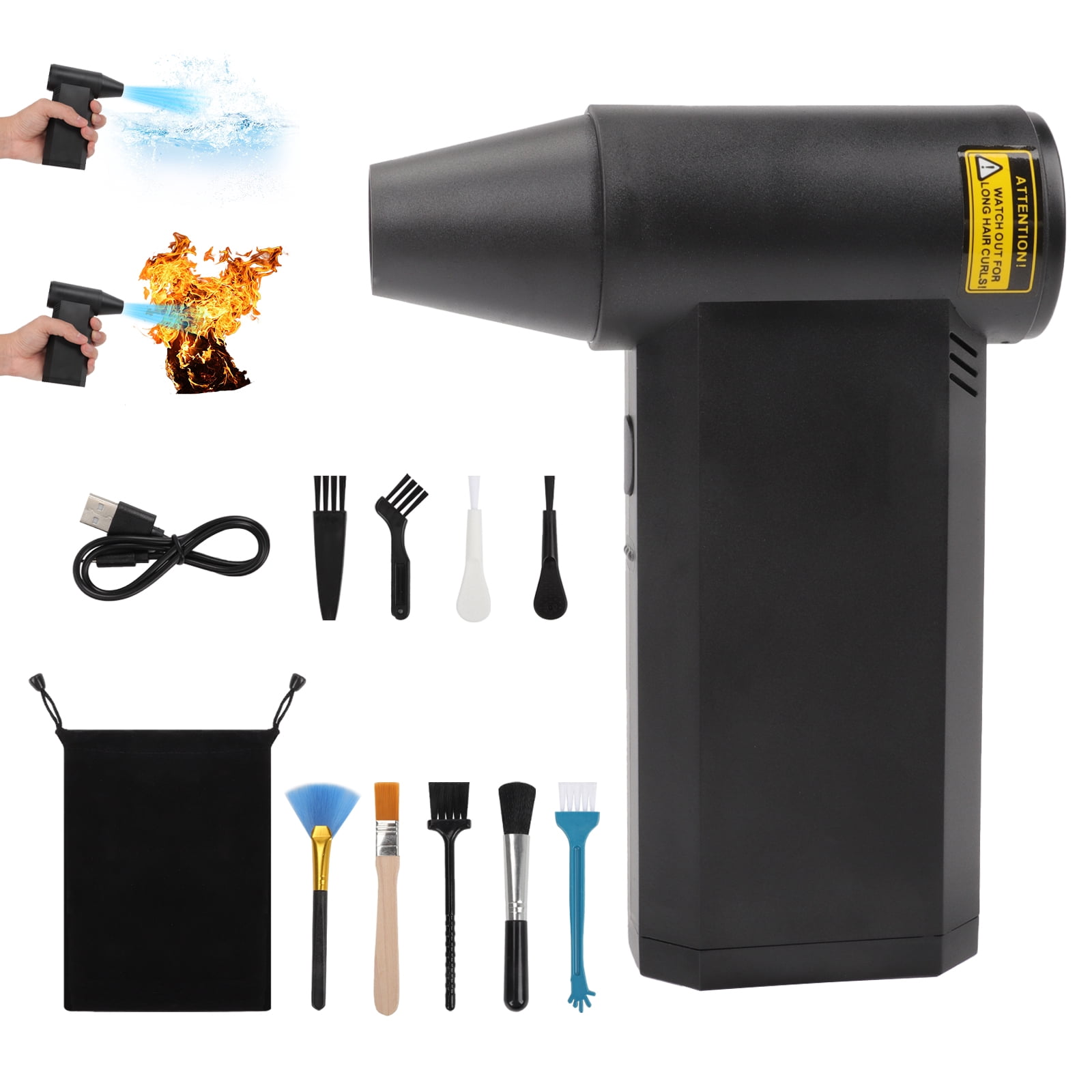 Compressed Air Duster 130000RPM Electric Air Duster, Mini Air Blower Rechargeable Cordless Keyboard Cleaning Jet Dry Blower for Car, PC and Home Cleaning Kit Replaces Compressed Air Can