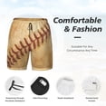 thumbnail image 5 of Balery Vintage Baseball Mens Swim Trunks Swim Shorts for Men Quick Dry Inseam Beach Shorts with Compression Liner Pocket-X-Large, 5 of 9