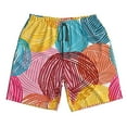 thumbnail image 4 of Bixox Men's Colorful Wool Balls printing Casual Classic Fit Short Summer Beach Shorts, 4 of 6