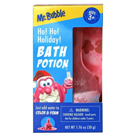 Mr. Bubble Ho! Ho! Holiday! Bath Potion, Purple Bubbling Bath Fun, 1.76 oz
