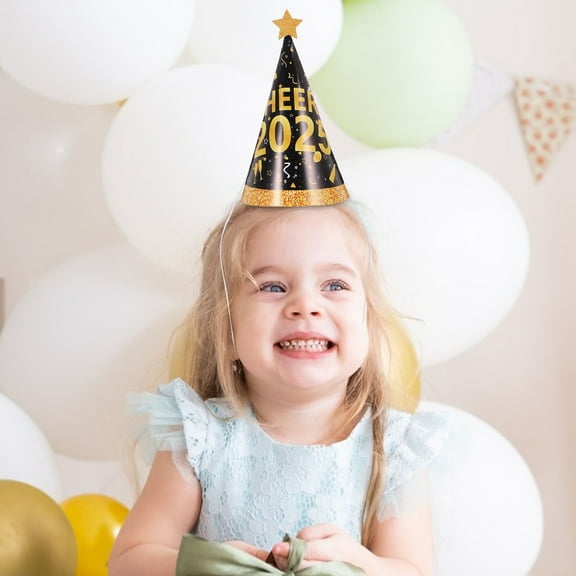 LABSERRON 6Pcs Happy New Year Party Supplies Paper Party Hats Comfortable Fit Easy Assembly For Kids And Family