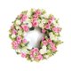 thumbnail image 5 of Corona artificial de verano para puerta con hojas verdes y flores decorativas de primavera. 45x45x8cm, 5 of 8