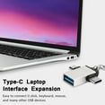 thumbnail image 1 of 2PCS OTG Adapter with Chain, USB 3.0 to Micro USB Type C Adapter, Aluminium Alloy Shell, Fast Data Transfer, OTG Converter, for, 1 of 8