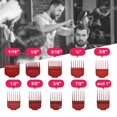 thumbnail image 2 of Wolfrail Magnetic Clipper Guards Guide Comb 10pcs Set Compatible with Andis Master Hair Clippers Red, 2 of 5