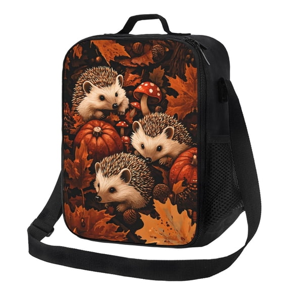 Hedgehog Lunch Bag Reusable Lunch Box Insulated Tote Bag with Adjustable Shoulder Strap