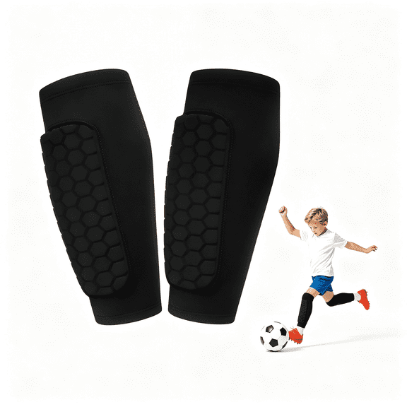 ACDANC Soccer Shin Guards for Kids Youth, Shin Guards Soccer Calf Compression Sleeve with Honeycomb Pads, Protective Soccer Shin Pads Gear for Boys, Girls Soccer Shin Guards