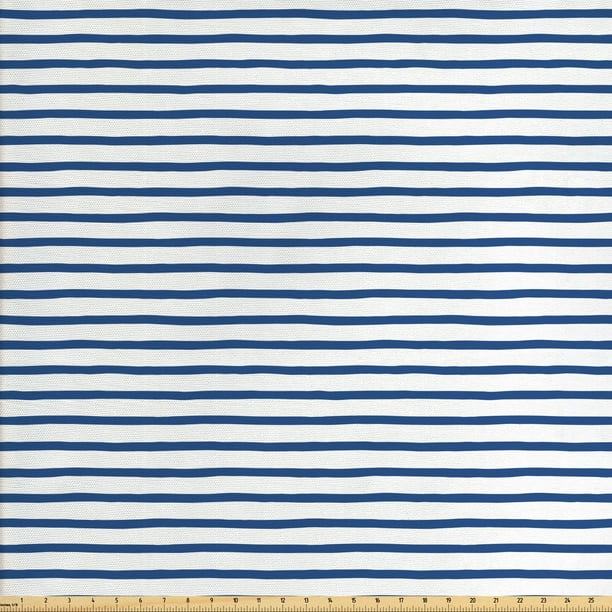 Harbour Stripe Fabric by The Yard, Horizontal Nautical Stripes Pattern ...