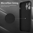 thumbnail image 4 of iPhone 13 Pro Max Case Card Holder Black Liquid Silicone Soft Screen Protector Cover Shockproof Anti Scratch Microfiber Lining Full Body Protection Shell, 4 of 12