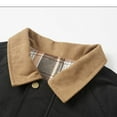 thumbnail image 4 of Wdfiry Big and Tall Jacket for Men Casual Turn-down Collar Long Sleeve Jacket Plus Size Lightweight Button Zip Open Front Fashion Coats, 4 of 8