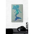 thumbnail image 2 of Martha's Vineyard, Massachusetts, Silhouette Mermaid, Light Blue Background Birch Wood Wall Sign (12x18 Rustic Home Decor, Ready to Hang Art), 2 of 4