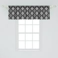 thumbnail image 2 of Ambesonne Abstract Valance Pack of 2, Stripes with Wavy Patterns, 54"X18", Pale Taupe and Dark Grey, 2 of 4