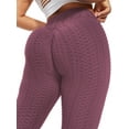 thumbnail image 2 of SAYFUT Anti Cellulite Textured Lifting Leggings for Women Scrunch High Waist Yoga Pants Workout Honeycomb Ruched Tights Pants, 2 of 5