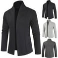 thumbnail image 3 of Cardigan Simple pour Hommes Veste Pull Col en V, 3 of 7