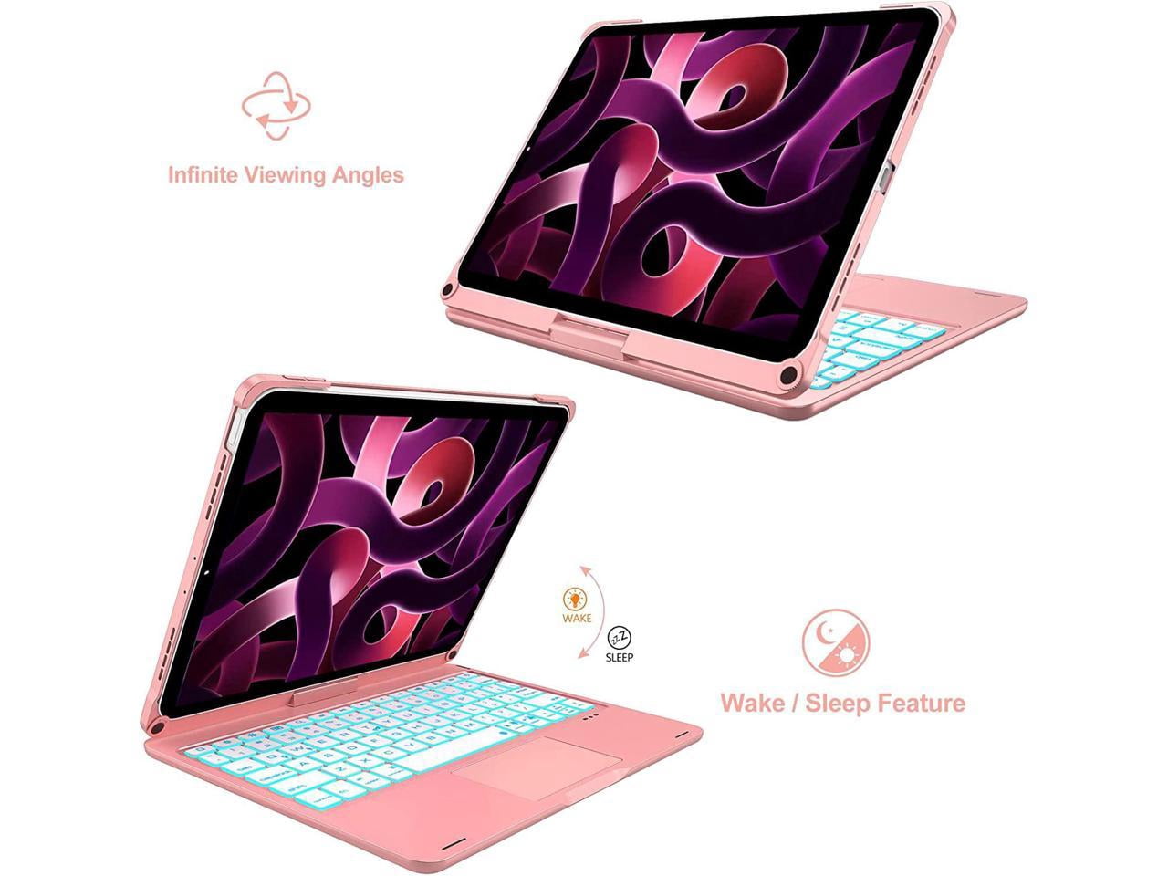 iPad 10th Generation 10.9 inch 2022 Case with Keyboard, Trackpad, Backlit, Rotatable - Touchpad iPad 10th Keyboard Case 10.9" 2022 with Pencil Holder