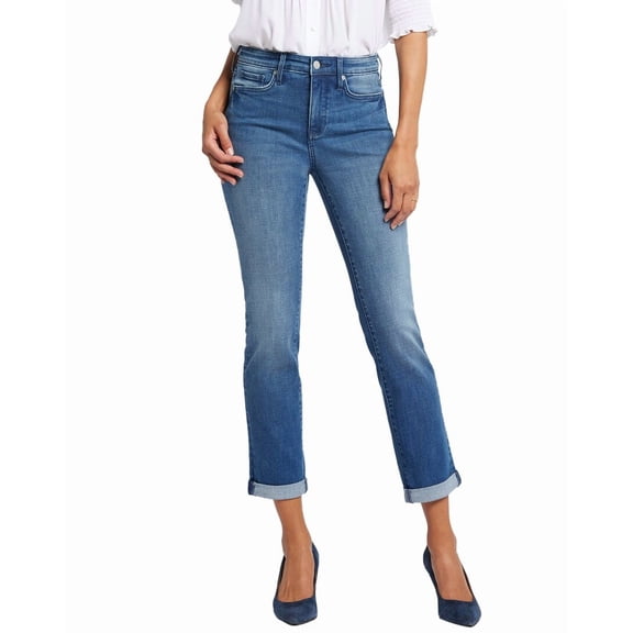 NYDJ womens Sheri Blue Island Ankle Crop Jean, 8