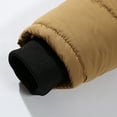 thumbnail image 5 of JSGEK Men's Large Cotton Padded Jacket Solid Zipper Multi Pocket Casual Faux Fur Hooded Cold Resistance Keep Warm Thicken Coats Khaki XL, 5 of 8