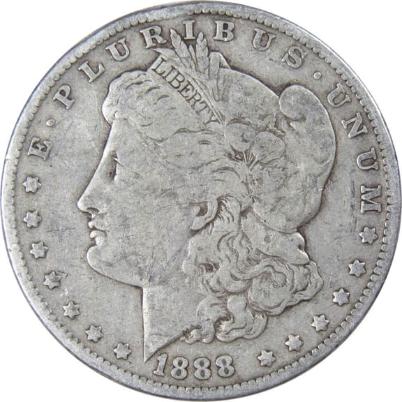 1888 Morgan Dollar VG Very Good 90% Silver $1 US Coin Collectible