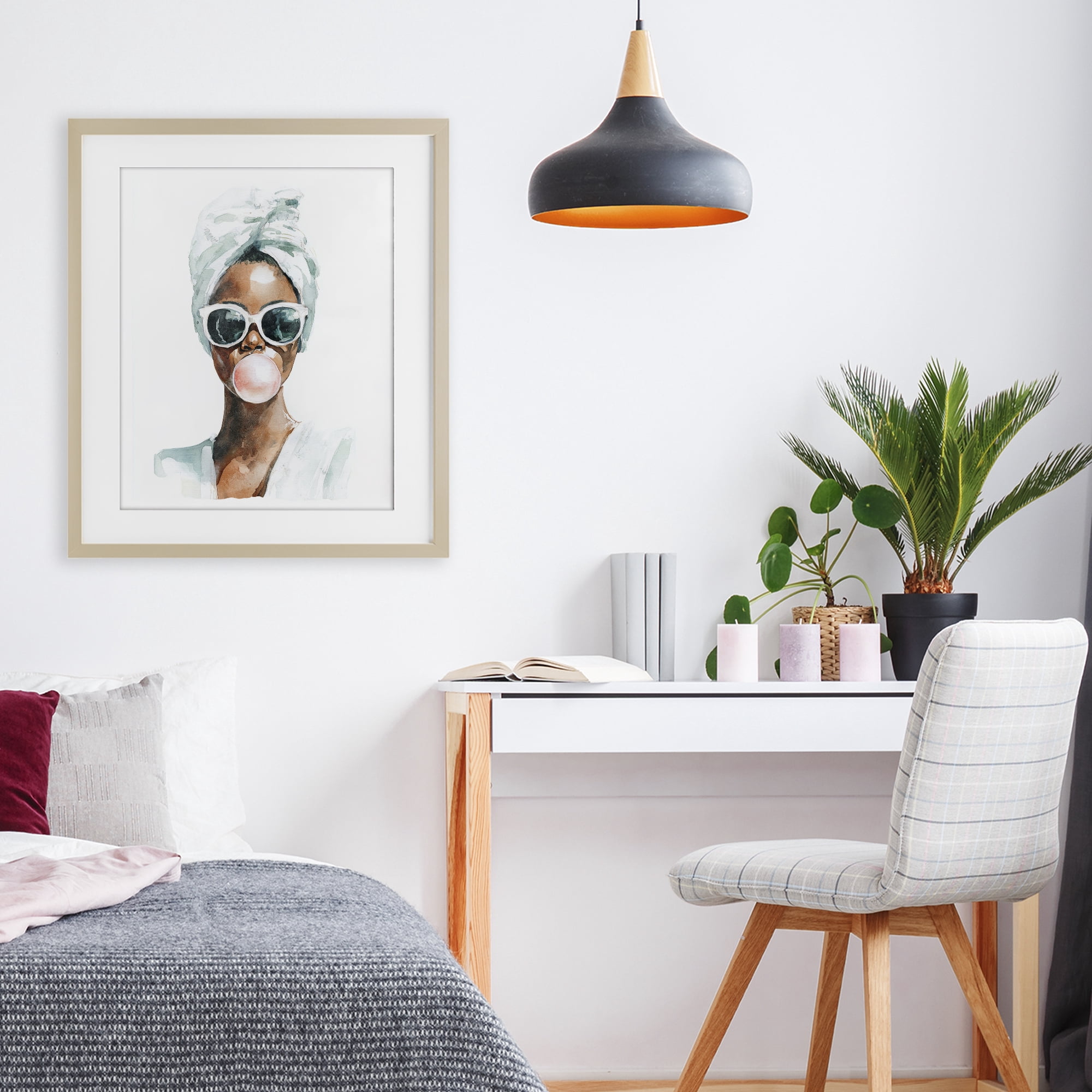 Stupell Industries Bubble Reverie Female Birch Framed Print Under Glass, design by Svetlana Aleynikova
