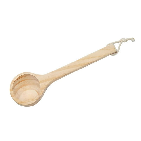 Cucharón de madera para sauna, mango ergonómico, regalo, resistente, versátil y duradero, accesorio para sauna, cuchara de agua para hoteles, casas y