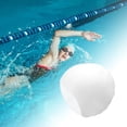 thumbnail image 2 of Unique Bargains 1 Pc Silicone Waterproof Geometric Pattern Swim Cap White, 2 of 5