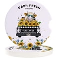 thumbnail image 1 of Car Pack oF 2, Auto For Cup Holder Small 2.56" Stone Car Cupholder Absorbent Set For Women Men Drink Cup Holder s,Farm Fresh SunFlower Cattle SunFlower on Old Car, 1 of 6