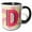 Black/White, variant on 3drose, Colorful Image of Letter D, 11oz Magic Transforming Mug