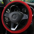 thumbnail image 6 of CxhicLuv Car Steering Wheel Cover, Auto Steering Wheel Sheath, Microfiber Ice Silk All-Season Use, Car Interior Comfort Accessories, Non-Slip Grip Helper for Drivers, Car Owners, Red, 6 of 8