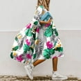 thumbnail image 5 of Robes Boho Imprimées Col Rond Mode Été Longue Robe Grande Robe Évasée Décontractée Élégante Tempérament Irrégulierté Robes Grande Taille FJH, 5 of 5