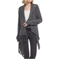 thumbnail image 4 of Sweaters for Women Cardigan Fall and Winter Casual Open Front Tassel Knit Sweater Jacket, 4 of 4