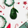thumbnail image 3 of Avocado Glass Christmas Ornament, 3 of 4