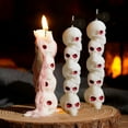 thumbnail image 4 of YIMWNYI 5Pcs Halloween Stacked Skull Shape Aromatherapy Candles, Halloween Decorations, Candle Ornaments, Unique Gift for Halloween, Decorative Skull Candles, Ideal for Parties and Home Decor, 4 of 6