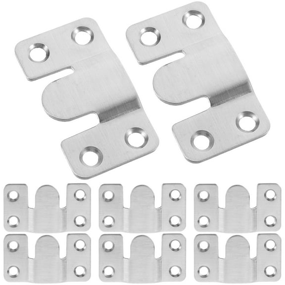 Milisten Stainless Steel Invisible Bed Frame Connectors with Heavy Duty Brackets, 8 Sets for Furniture Assembly