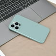 thumbnail image 6 of Case Compatible with iPhone 14 Pro Max 6.7 Inches, Straight Edge Fine Hole Soft Liquid Silica Gel  Grade Shockproof Fingerprint Protection(Mint Green), 6 of 14