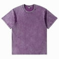 thumbnail image 2 of Zimjoy Heavyweight T Shirts for Men Casual Crew Neck Mens Purple Tshirt Vintage Mens Washed Cotton T Shirts Loose Fit Short Sleeve Fashion Clothing, Light Purple S, 2 of 8