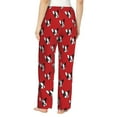 thumbnail image 3 of Goofa Bulldog Red Printed Soft Pajama Pants for Women, Wide Leg Comfy Casual Lounge Yoga Pants-Small, 3 of 9