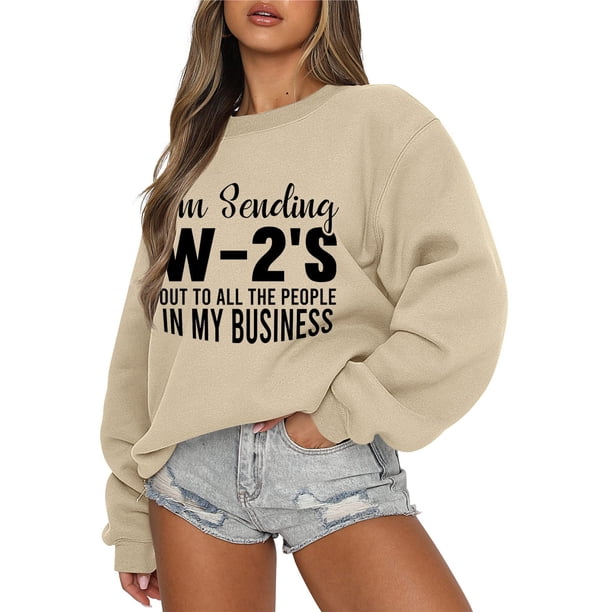 Gibobby Sudadera oversize mujer Sudadera delgada y ligera con gráficos divertidos de manga larga para mujer(Beige,G)