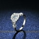thumbnail image 1 of Anillo clásico de plata s925 con cuatro garras, anillo de diamantes Mosan de 3 quilates, anillo de diamantes con forma de corazón para mujer, anillo de bodas con forma de huevo de paloma, 1 of 5